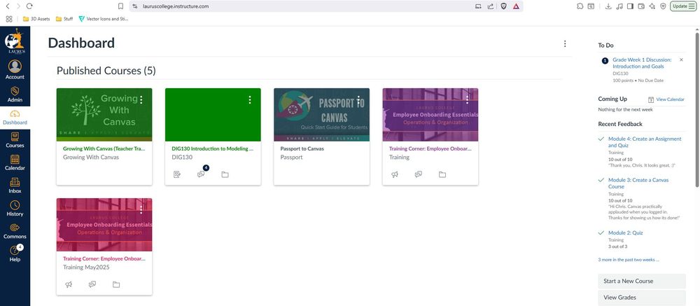 Laurus College Student Portal interface